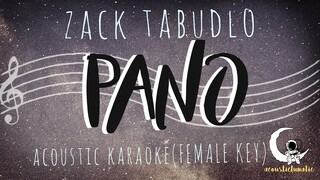 PANO - Zack Tabudlo (Acoustuc Karaoke/Female Key )