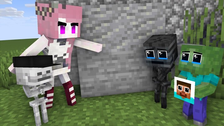 Monster School: Bad Baby Zombie and Poor Baby Wither Skeleton - Sad Story - Minecraft Animation