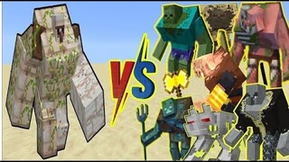 Mutant Iron Golem VS Mutant Creatures MUTANT IRON GOLEM VS MUTANT SKELETON VS MUTANT ZOMBIE VS HUSK