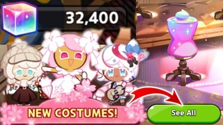 32K NEW COSTUME Gacha! Can I get Cherry Blossom, Cotton or Sea Fairy Cookie Costume?