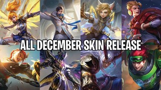 ALL UPCOMING DECEMBER SKIN RELEASE 2019 (Claude Christmas Carnival First Look) - Mobile Legends