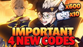 *IMPORTANT* 4 MORE CODES INCOMING TOMORROW! GET 15 FREE PULLS (Official Black Clover M Tournament)