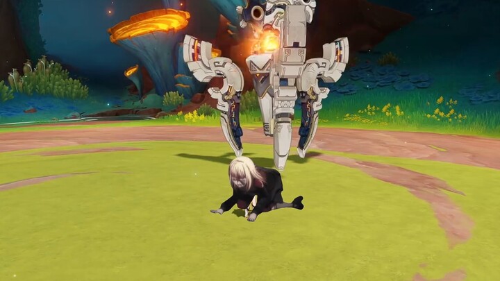 Triangle Hatsune climbs the pillar and destroys the "Secret Source Robot"! Revenge for Xiangzi😭😭