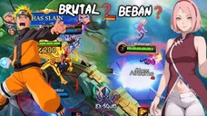 📸POTRET Skin Naruto x Sakura l‼️ Efek BRUTAL Mainnya BARBAR 😱😂💦
