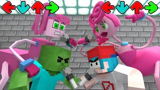 Monster School: Mommy Long Legs Old vs New - Friday Night Funkin challenge | Minecraft Animation