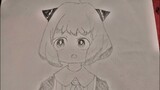 Menggambar Anya dari anime spy x family✨ (bukan Vidio tutorial)