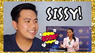 PINOY FAN REACTION ASYA BRANCH MISS USA 2020 | TELEMUNDO INTERVIEW