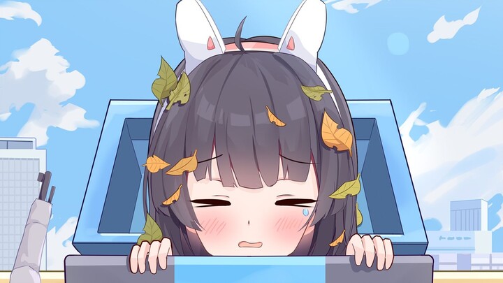 [Game]Miyu in a trash can|<Blue Archive>