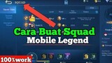 Cara membuat squad di mobile legend