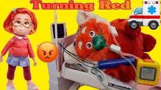 Disney Pixar Turning Red Mei doll goes to the Hospital in an Ambulance