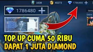 CARA TOP UP DIAMOND RP 0 ( 50rb ) DAPAT 1 juta DIAMOND MOBILE LEGEND | TERMURAH !!