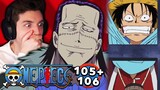CROCODILE CAPTURES LUFFY!! | One Piece REACTION Episode 105 + 106