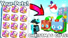 Xem tôi mở quà giáng sinh và nhận pet HUGE ELF DOG mới toanh nè - Christmas Event - Pet Simulator X