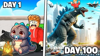 ROBLOX CHOP UPGRADED TO GIANT GODZILLA FROM BABY