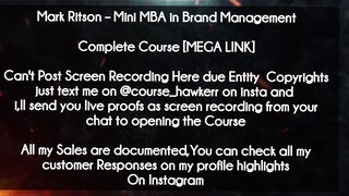 Mark Ritson course - Mini MBA in Brand Management download