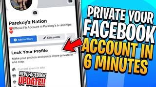 Paano Mag PRIVATE Ng FACEBOOK ACCOUNT In 6 MINUTES!! New Update!!