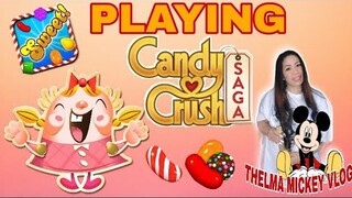 #1: 🍬 PLAYING CANDY CRUSH | THELMA MICKEY VLOG