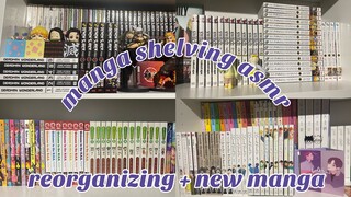 asmr manga shelving (reorganizing + new manga)