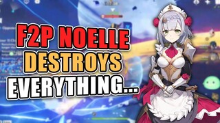 Neglected C6 Noelle DESTROYS the New Spiral Abyss | 2.7 Spiral Abyss | Genshin Impact