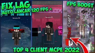 Auto Lancar NO LAG! TOP 4 Fps Boost Client / Optifine MCPE 1.18+ | Client mcpe