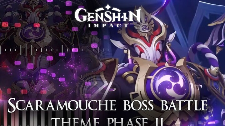 [Piano] Bos "Genshin Impact" Scaramucci bertarung bgm tahap kedua