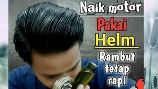 cara agar rambut tetap rapi saat memakai helm