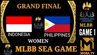 GRAND FINAL MLBB SEA GAME WOMEN || INDONESIA VS PHILIPPINES || GAME 1 #seagames2023  #mobilelegends