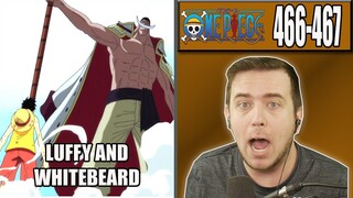 LUFFY AND WHITEBEARD MEET - One Piece Episode 466 and 467 - Rich Reaction