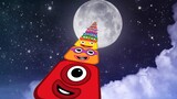How Many Numberblocks to Reach the Moon?