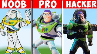 NOOB VS PRO VS HACKER Minecraft Pixel art ✨ Buzz Lightyear Toy Story