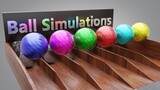 Marble Race six ball race | Simulasi dinamika Blender