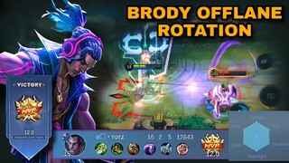 brody gold lane rotation 16 kills | brody best item build 2022 #mlbb #brodymlbb # totzpayaso