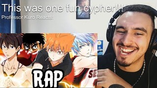 KURO REACTS to SPORTS ANIME RAP CYPHER | RUSTAGE ft. Khantrast, Zach B, Breeton Boi & More