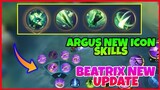 ARGUS Revamped New Skill Icons + Beatrix New "Need BackUp" Skills | Cecilion & Carmilla Game | MLBB