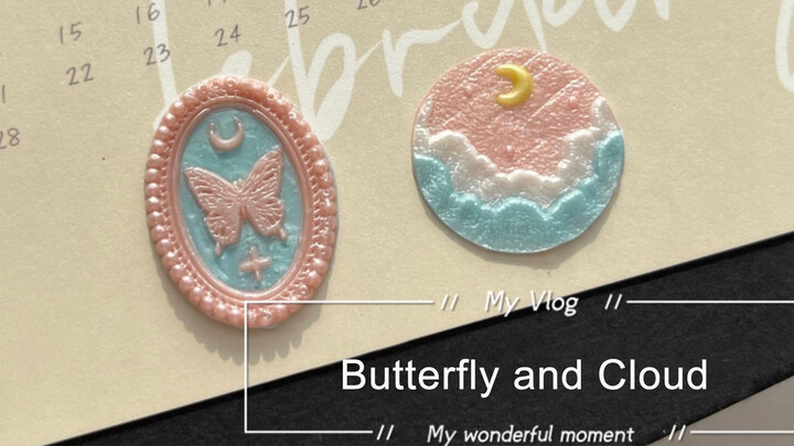[DIY|Sealing wax] Bươm bướm và mây
