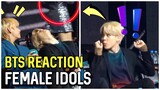 BTS Reaction Female Idols Funny Moments (Twice, BLackpink, Red Velvet...)