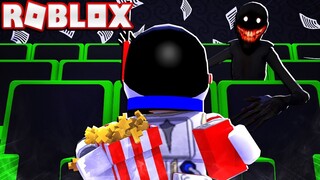 GOING TO A CURSED MOVIE THEATER!! - ROBLOX CAMPING (Cinema)