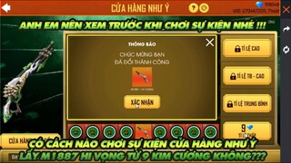 FREE FIRE| CÁCH CHƠI SỰ KIỆN CỬA HÀNG NHƯ Ý LẤY M1887 HI VỌNG TỪ 9 KIM CƯƠNG - ANH EM NÊN XEM