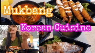 Mukbang: Korean Cuisine || Saba Fish+Fried Prawns +Chicken Vegetable Soup