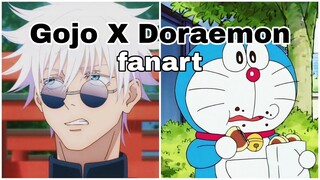 Gambar Gojo X Doraemon