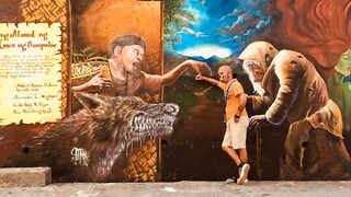 Mga Kabataang Artist | Wall Painting | Sampaloc Lake, San Pablo City, Laguna | Hernan Dog World TV