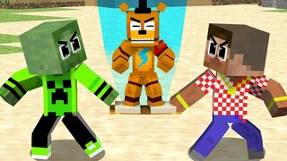 Monster School FNaF Superhero Zombie Five Nights ที่ Freddy - Minecraft Animation