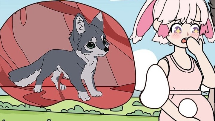 The little white rabbit was pregnant with the black wolf's cub, but she didn't know who the father w