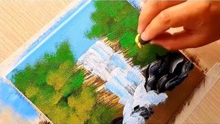 KING ART  1  SPEED ACRYLIC PAINTING STEP BY STEP N  49    WATERFALL