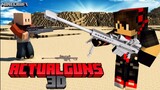 Aku Jadi Penembak Jitu Di Minecraft - Review Actual Guns 3D (New Update)