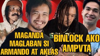 AKT NAGMUKHANG MAHINA SA GALING NI ARMANDO SA BATTLE RAP | CARLOS AGASSI NAOFFEND KAY TINY MONTANA