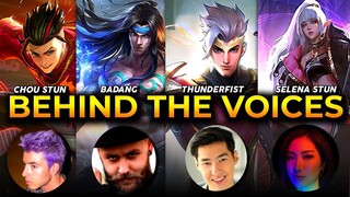 BEHIND THE VOICES OF HEROES IN MOBILE LEGENDS | VOICE ACTORS MLBB