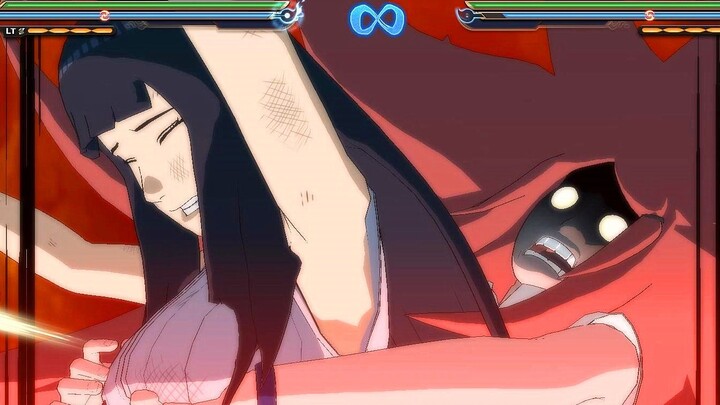 Naruto Ultimate Storm 4: Kushina memeluk Hinata, Hinata terlihat sangat kesakitan