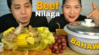 FILIPINO FOOD | NILAGANG BAKA | COLLABORATION WITH @EmongTv MUKBANG