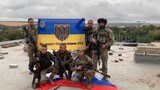 The 127th #Ukrainian Territorial Defense Brigade removed the flags of Russia e #Ukraine's #Kharkiv